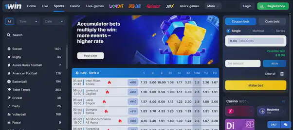 1win website