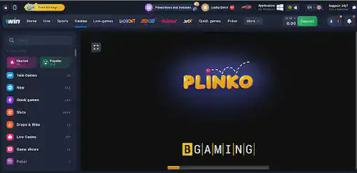 Try 1win Plinko